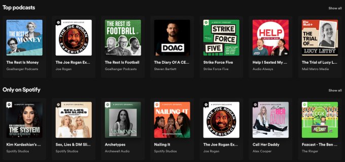 spotify podcast charts