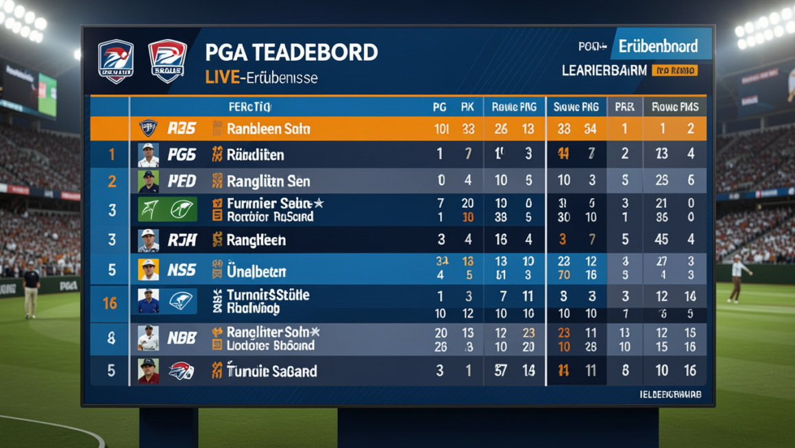 PGA Tour Leaderboard – Live-Ergebnisse, Ranglisten und Turnierstände im Überblick